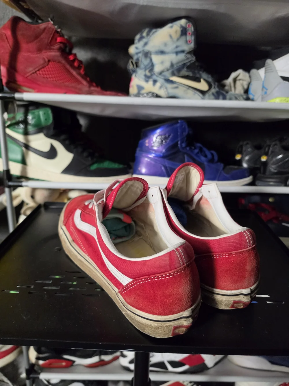 🔥 Red Vans Men Size 10 Old Skool Suede Sneakers